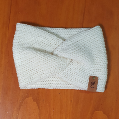 100% wool twisted ear warmer